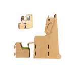 Stația de Joacă - turn, tobogan, tablă de scris, mini birou, rolă de hartie, scaun inalt, premergător