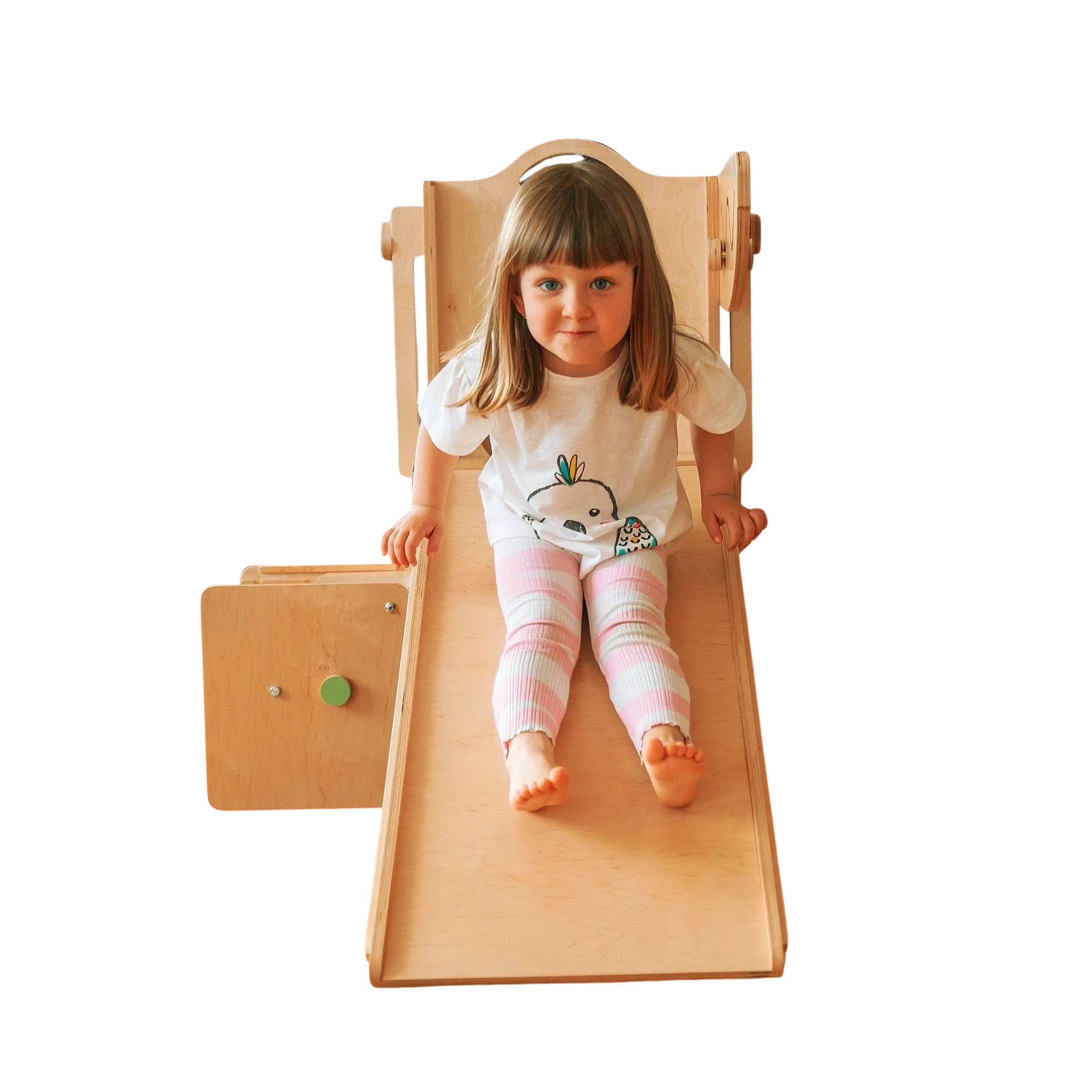 Stația de Joacă - turn, tobogan, tablă de scris, mini birou, rolă de hartie, scaun inalt, premergător